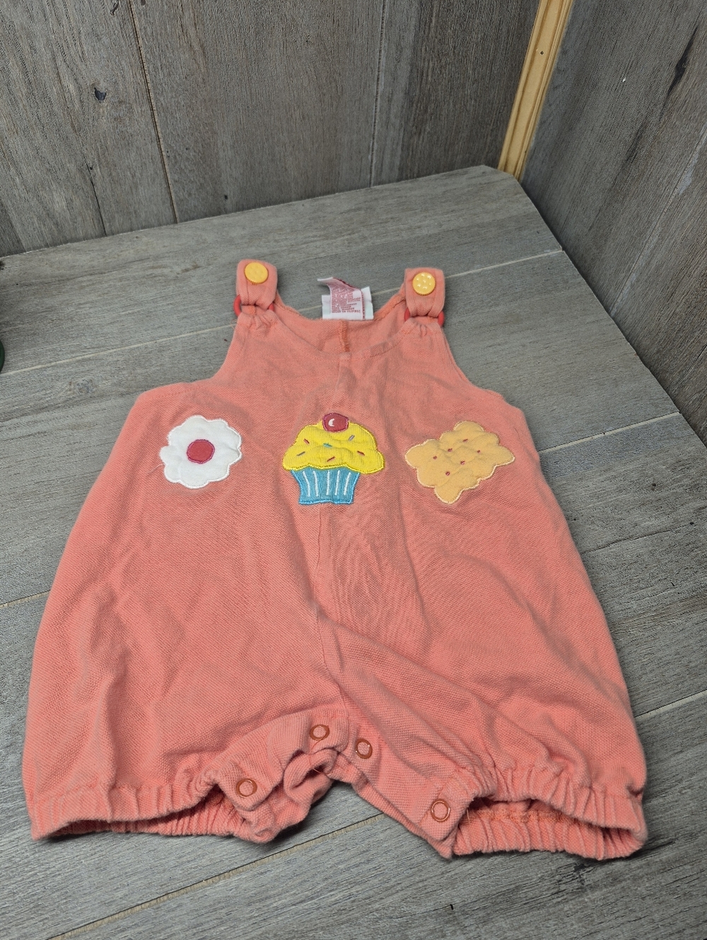 Vintage Basics Basics by City Kids Cupcake Romper Summer (Size 18M)